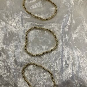 Pack of 3 Gold beaded bracelets